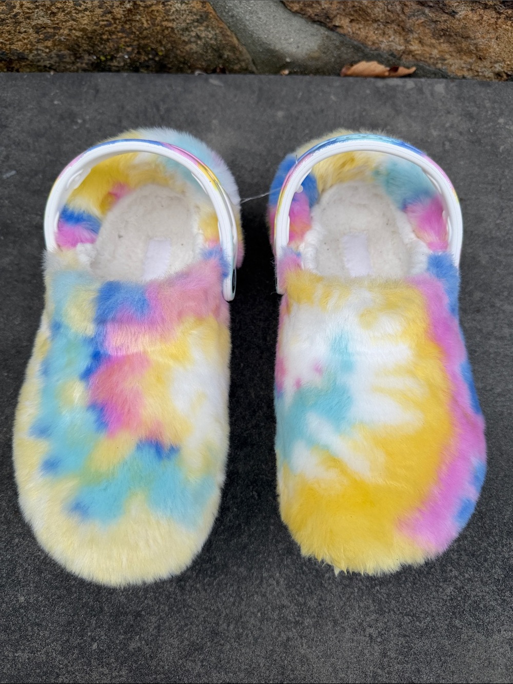 Plush Tie-Dye Fuzzy Slip-On Crocs